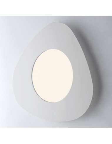 Plafoniera in metallo Bianco LED integrato 42x h5 cm