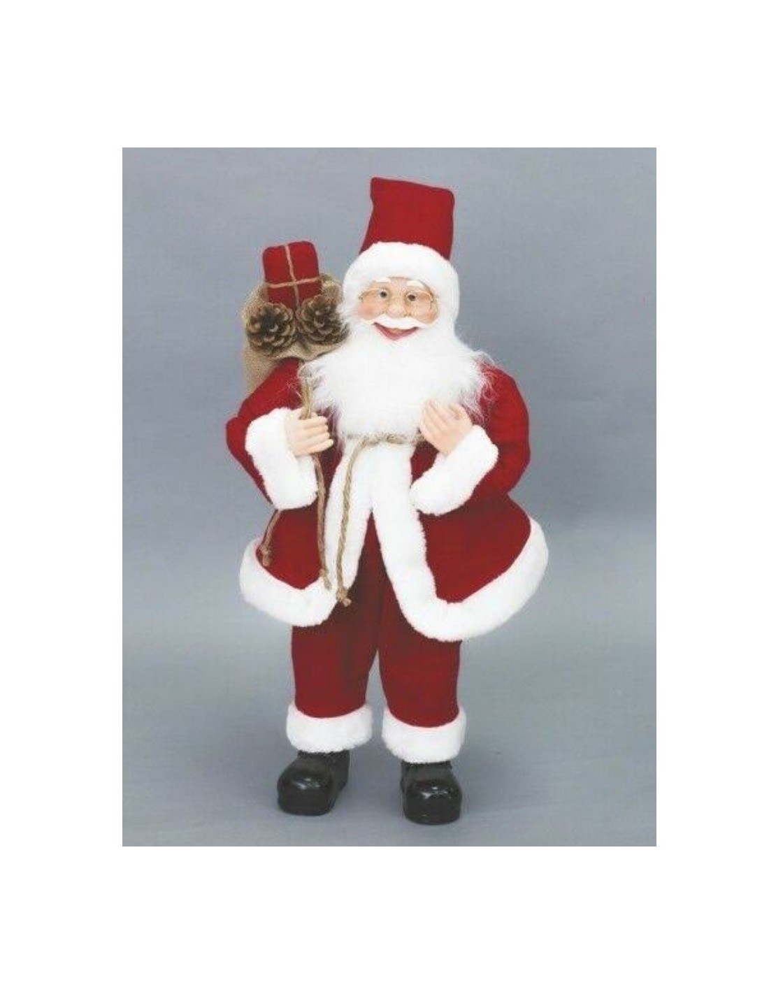 Babbo Natale Rosso.Babbo Natale Panno Rosso Con Sacco Doni 60 Centimetri Euronatale A Soli 19 90