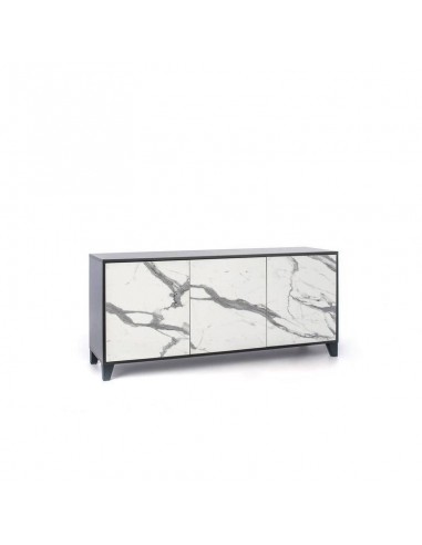 Madia 3 ante 4 ripiani interni in melaminico  grigio marmo  47x 165x h. 76 cm