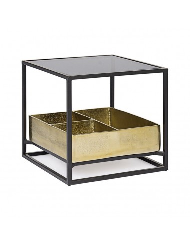 Tavolino con contenitore in metallo Mavila 42x42h cm