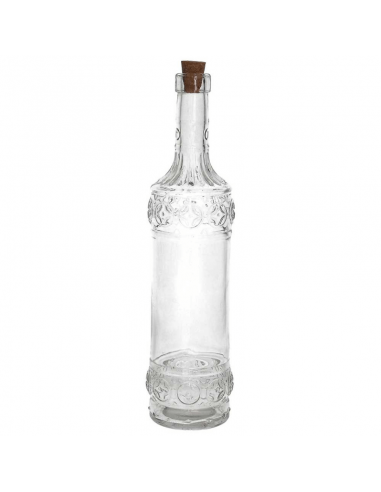 Bottiglia con tappo in vetro trasparente Deja 690 cc