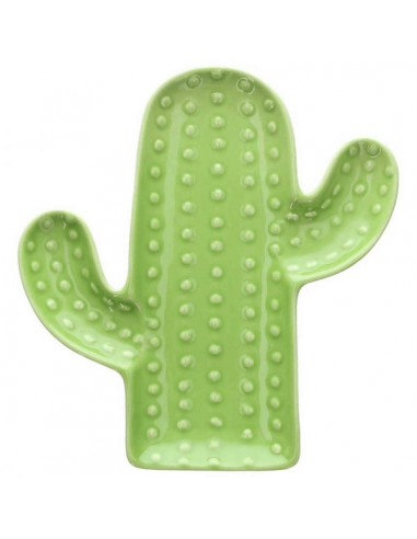 Piatto Cactus Chiaro 20x19x2h cm Pachy Stoneware Verde