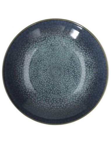 Piatto fondo 20 cm Oriental in porcellana blu moderno