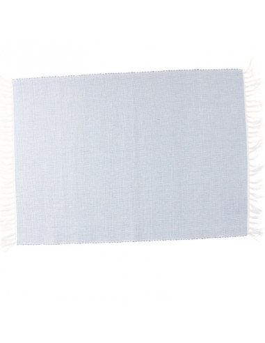 Tovaglietta rettangolare 35x50 cm in cotone riciclato azzurro Linea Basic