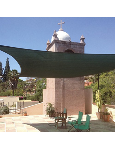 Tenda ombreggiante a vela triangolare 3 x 3 x 3 metri colore verde Verdelook