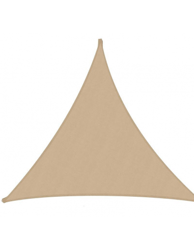Vela ombreggiante tessuto triangolare sabbia cm500x500x500