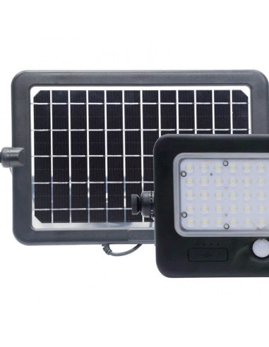 Proiettore Solare ricaricabile LED 10W- 4000K-1100lm IP65 - Batteria Litio