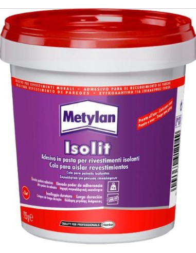 Henkel Metylan Isolit 925g: Colla adesivo per polistirolo, sughero, piastrelle e ceramica.
