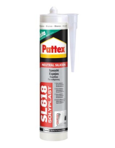 PATTEX SL618 - Silicone sigillante neutro per specchi trasparente da 300 ml