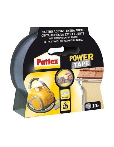 Pattex Power Tape Grigio - Nastro adesivo ultra resistente da 50mm x 10m