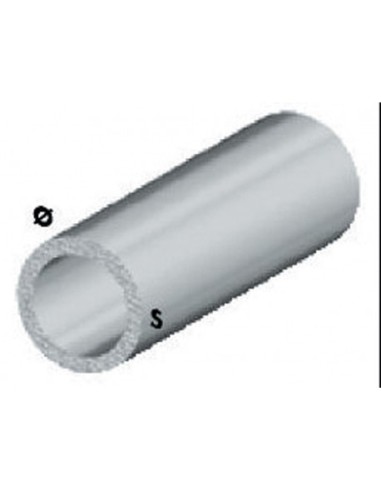 Profilo in cromo con altezza di 100 mm e tubo tondo di diametro 12 mm e spessore 1 mm.