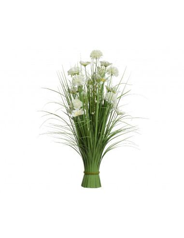 Mazzetto di fiori Artificiali in poliestere bianco e verde