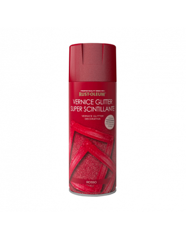 Vernice Spray Universale Alta Qualità Colore Rosso Super Scintillante 400Ml