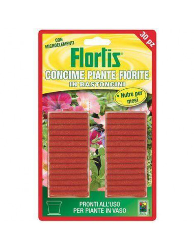 Flortis Bastoncini Concimanti Per Piante Fiorite 40Gr Concime