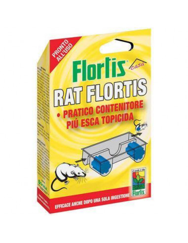 Flortis Kit Rat Esca Topicida+Contenitore Accessori Trappole Fai Da Te
