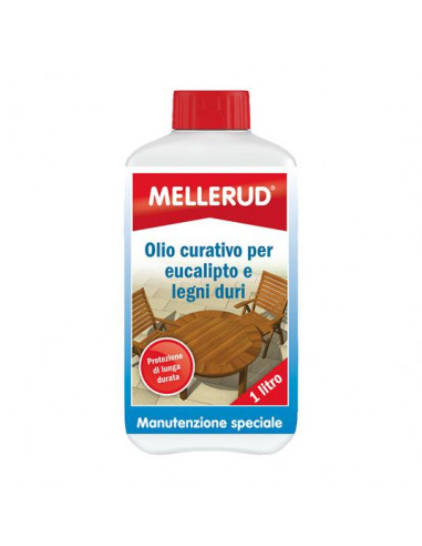 Mellerud Olio Curativo per Eucalipto e Legni Duri da 1 litro per la Pulizia di Tavoli e Sedie.
