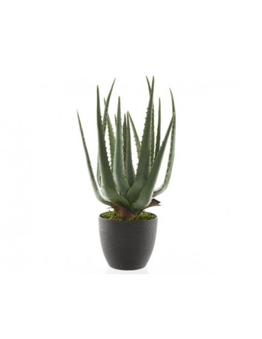 Aloe in Vaso Artificiale 40cm Verde - Accessori Decorativi per Casa Interni ed Esterni