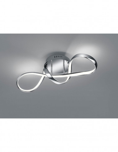 Plafoniera Perugia Design Fiocco Cromo Led Dimmer 4000k Trio Lighting