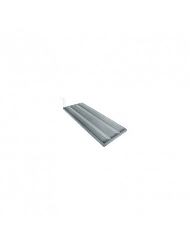 Ripiano metallico doppio rinforzo Prometal, acciaio verniciato grigio, 100x50 cm