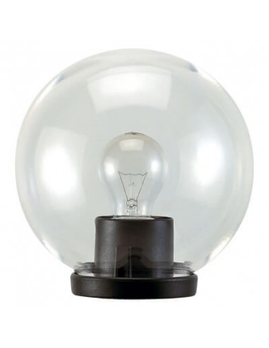 Lanterna da testa-palo 'Globo' 40W max - Ø cm.20 colore nero - trasparente