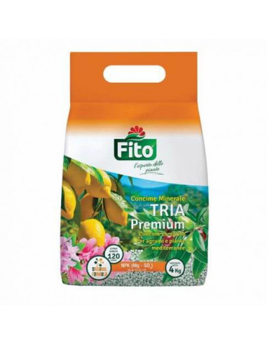 Concime minerale per agrumi e piante mediterranee Fito Tria Premium 4kg