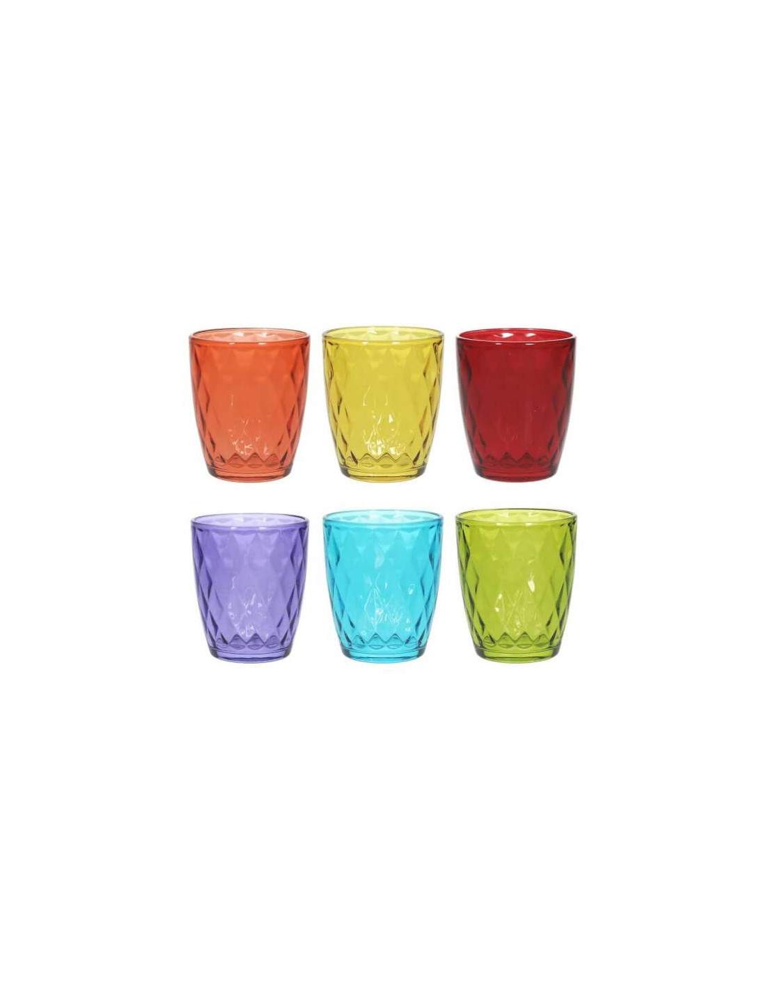 Set 6 bicchieri acqua multicolor linea Jenny 320 ml - Tognana