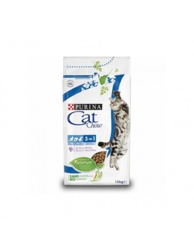 Crocchette Cat Chow Feline 3 in 1 Purina 1,5 chilogrammi