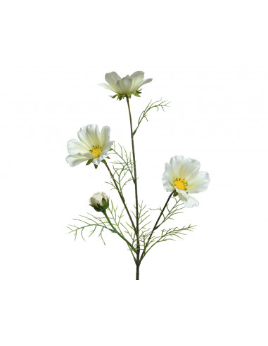 Fiore Artificiale bianco in poliestere con stelo