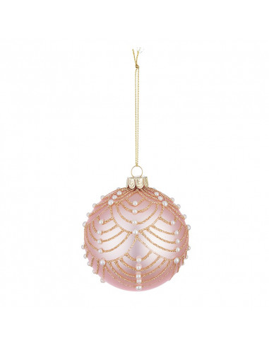 Pallina decorativa in vetro albero rosa vivienne cm 8