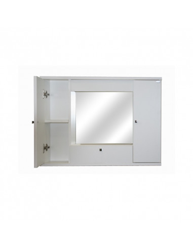 Mobile specchiera bagno bianco frassinato 2 ante c-ribalta h.61x93x14 cm