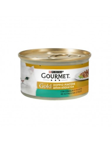 Gourmet Gold Doppio Piacere con coniglio e fegato Purina 85 grammi