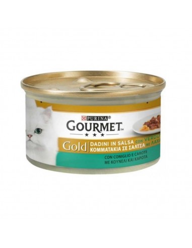 Gourmet Gold Dadini in salsa coniglio e carote Purina 85 grammi