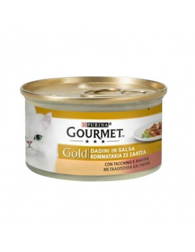 Gourmet Gold Dadini in salsa tacchino e anatra Purina 85 grammi
