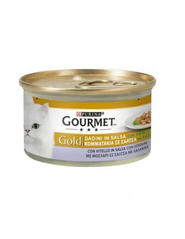 Gourmet Gold Dadini in salsa vitello e verdure Purina 85 grammi