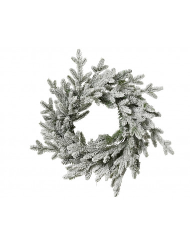 Ghirlanda innevata natalizia H 10 x Ø 50 cm