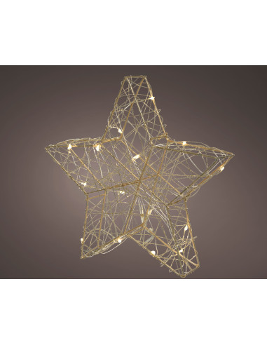 Micro LED stella metallo stabile interno 4x20x19 Ø20 cm