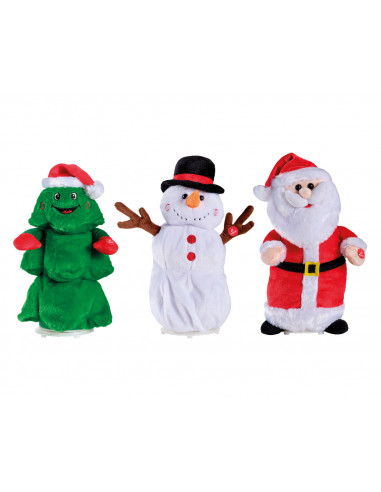 Set di 3 Figure di Natale in Poliestere L 17 x P 17 x H 32 cm
