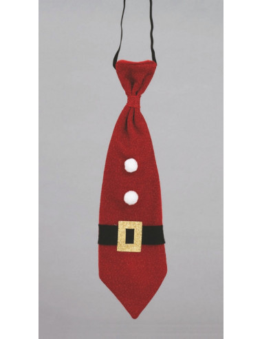 Cravatta Natalizia Poliestere Cm.40 Rossa Dec. decorazione di Natale
