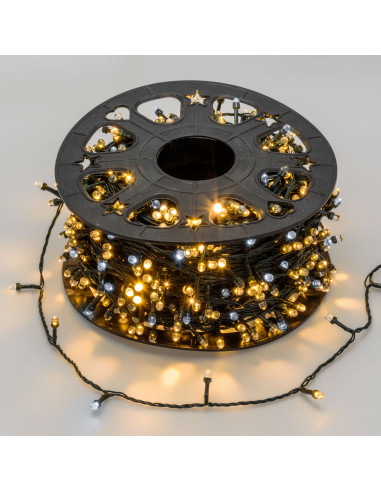 Catena SLRO-MHD 1000 Maxi LED Convex ø8mm MultiFLASH DIAMOND Bobina 4+100m Luci di Natale