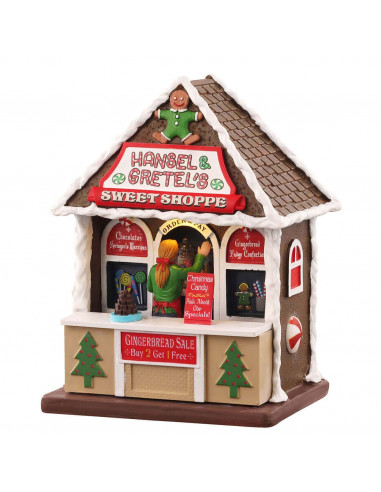 Lemax Hansel & Gretel'S Sweet Shoppe - Pasticceria Di Hansel E Gretel Gioco invernale decorazione per villaggio Natale