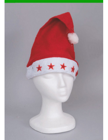 Cappello Rosso Con Stelle Luminose Cm.45 decorazione di Natale
