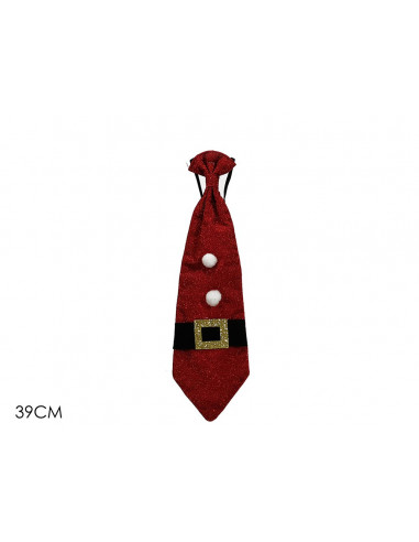 Cravatta rossa natalizia Babbo Natale cm 39