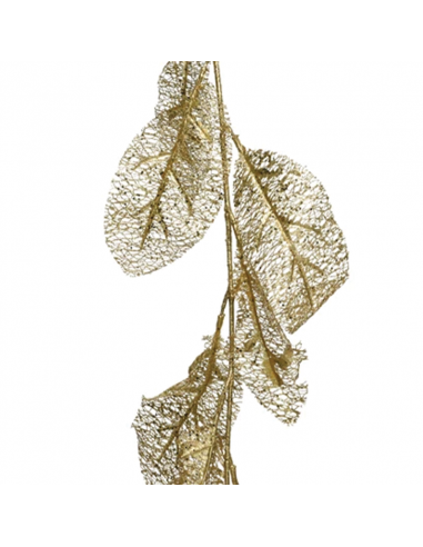 Ghirlanda foglie blush oro H190 cm