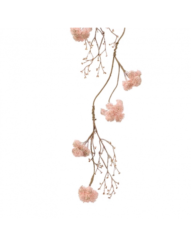 Ramo fiorito rosa H 110 cm