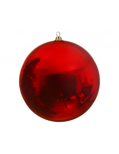 Pallina di Natale Pallina natalizia infrangibile lucida colore rosso natalizio ø 40cm