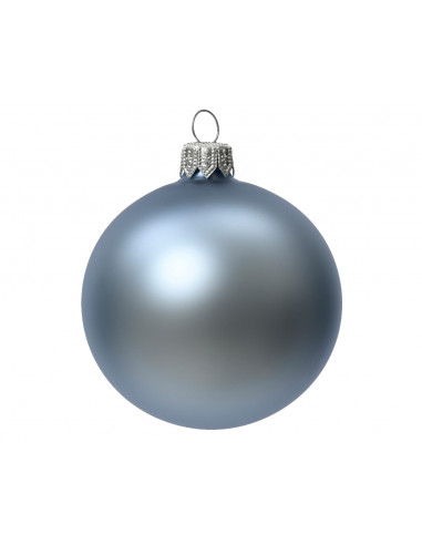 Pallina di Natale Palline di vetro opaco colore azzurro velato ø 6cm