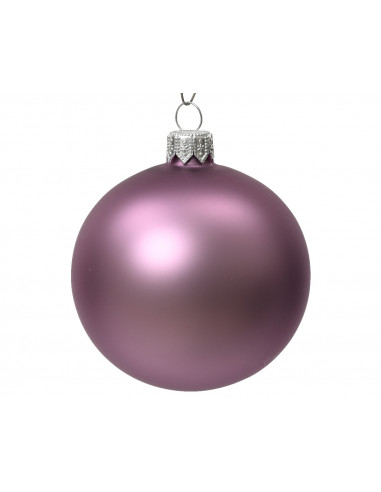 Pallina di Natale Palline di vetro opaco colore lilac cristallo ø 6cm