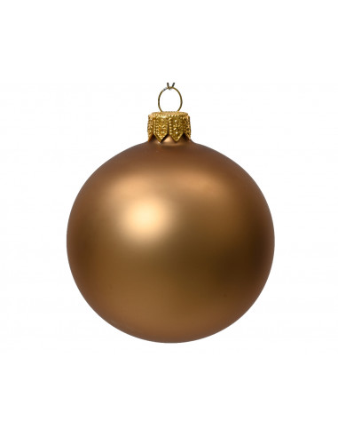 Pallina di Natale Palline di vetro opaco colore marrone zenzero ø 10cm