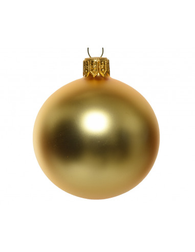 Pallina di Natale Vetro opaco a pallina colore oro chiaro ø 6cm