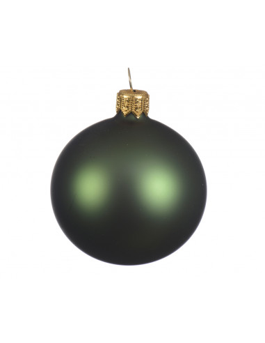 Pallina di Natale Vetro opaco a pallina colore verde pino ø 10cm